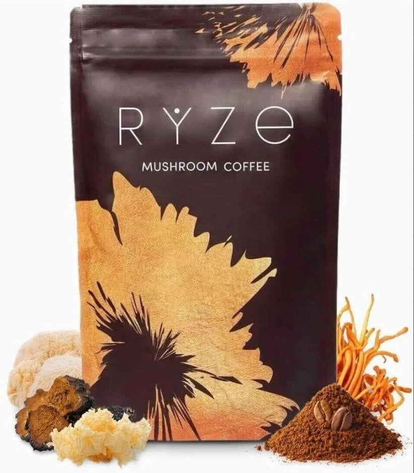 RYZE Organic Mushroom Coffee – 30 Servings Instant Coffee Mix | New | Free Shipping